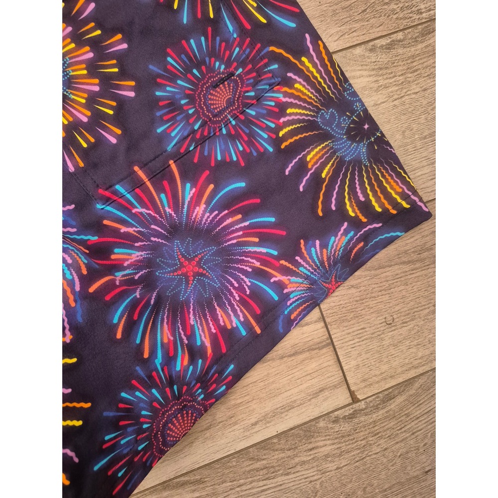 Vilebrequin St Tropez Mens Firework Starfish Print Swim Trunks Navy Blue Large - Picture 4 of 13